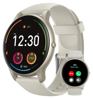 Produktbild von Smartwatch Damen Herren Rund mit Telefonfunktion, mit Herzfrequenz Schlafmonitor, 1.32" HD schrittzähler Uhr, IP68 Wasserdicht damenuhr Android IOS