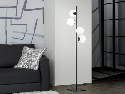 Produktbild von Stehleuchte Enoire Schwarz-Weiß Höhe 150cm