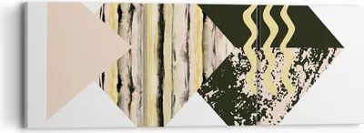 Produktbild von Bild auf Leinwand - Leinwandbild - 3 Teile - Abstraktion Diamant Gürtel - 90x30cm - Wand Bild - Wanddeko - Wandbilder - Leinwanddruck - Bilder - Wanddekoration - Leinwand bilder - CA90x30-4303