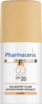 Zdjęcie produktu dla Pharmaceris F, Fluid kryjący 03 Bronz, SPF 20, 30 ml