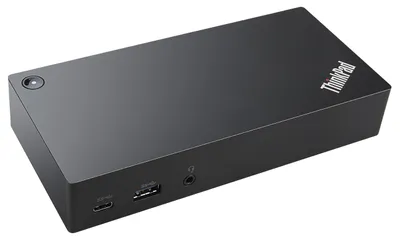 Produktbild von Lenovo 40A90090EU, Kabelgebunden, USB 3.2 Gen 1 (3.1 Gen 1) Type-C, USB Typ-A, USB Typ-C, 10,100,1000 Mbit/s, Schwarz, Kensington