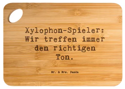 Produktbild von Mr. & Mrs. Panda Frühstücksbrett Spruch Xylophon Melodie - Transparent - Geschenk, Schneidebrett, Musikinstrument, Musik, Holzbrett, Lernen, Musikstile, Taktgefühl, Brett