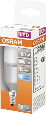Image de Osram STAR Ampoule LED Blanc froid 4000 K 8 W E14 F