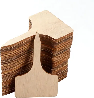 Productafbeelding van Plant labels hout 40 stuks, weerbestendig, voor tuin, natuurlijke materialen, tuinetiketten