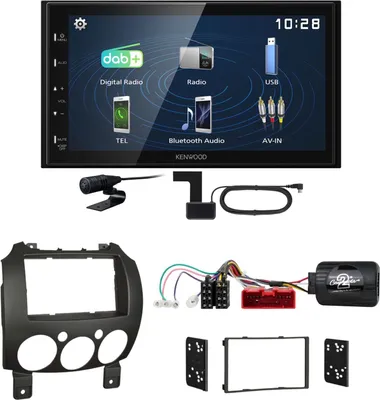 Produktbild von Kenwood DMX129DAB DAB+ Bluetooth USB Einbauset für Mazda 2 2008-2014