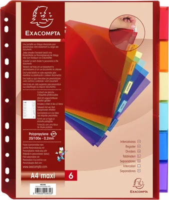 Obrázok produktu pre Exacompta register DIN A4 s 5 záložkami
