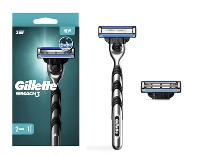 Produktbild von Gillette Mach3 Rasierapparat Rasierer mit 2 Klingen