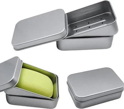 Produktbild von Aluminium-Soapschachtel mit Wasserdicht-Druckknopf aus Edelstahl für Badkammer und Reisen