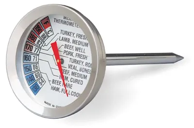 Fleischthermometer 110 mm Edelstahl Analog -54 bis 88 °C