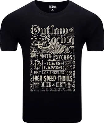 Immagine prodotto di Diarbo T-shirt uomo con stampa amante moto vintage nero taglia S