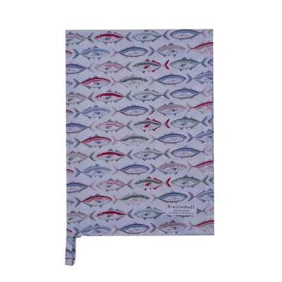 Produktbild von Krasilnikoff – Geschirrtuch KW13597  – Fish / Fische, red