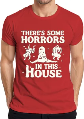 Produktbild von There's Some Horrors In This House Halloween Geist Twerking Lustig Herren T-Shirt, Rot, 3XL