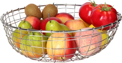 Produktbild von Drahtkorbschale - Metall - Silber - Obstschale - 34 x 10 cm