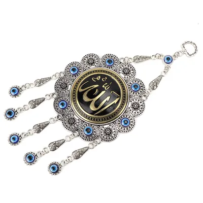 Image de Pendentif Evil Eye, Evil Eye bleu islamique, pendentif bleu Evil Eye, pendentif amulette, pendentif musulman, pendentif suspendu