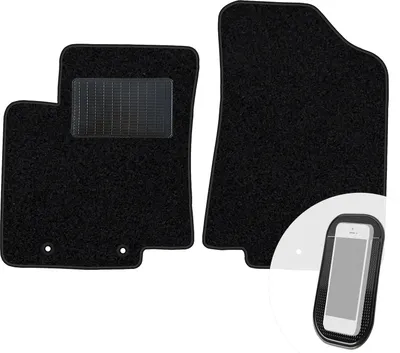 Image de moto-MOLTICO Tapis de sol avant en velours noir pour Kia Rio III 2011-2017