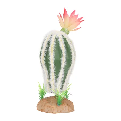 Image de Plante de cactus reptile,Plante de cactus reptile décoration,Plante de cactus reptile désert,Plante artificielle de réservoir à poissons,Ornement de plante pour aquarium,Décoration de terrarium reptile