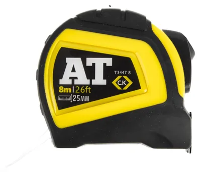 Obrázek produktu pro Měřicí pásmo C.K. Tools AT, automatické zarážení, třída I, s dvojitým magnetickým hákem, délka 8 metrů