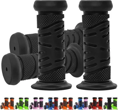 Produktbild von Famanu Kinderfahrradgriffe 22 mm schwarz mit Stoßschutz - 2 Paar