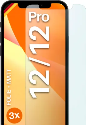 Produktbild von moex® 3x Schutzfolie kompatibel mit iPhone 12 / 12 Pro - Displayschutzfolie Anti Reflex Folie, Matt