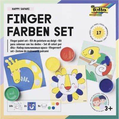 Produktbild von folia Fingerfarben-Set "HAPPY SAFARI"