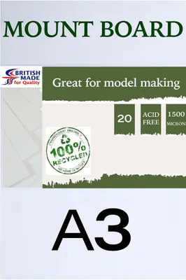 A3 Schaumplatte 1,5 mm weiß, 10 Stück für Präsentationen