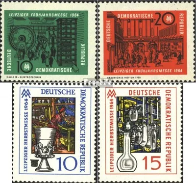Produktbild von Briefmarken DDR 1964 Mi 1012-1013,1052-1053 (kompl.Ausgabe) gestempelt Leipziger Frühjahrsmesse