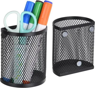 Zdjęcie produktu dla Etui z zamknięciem magnetycznym, zestaw 2 sztuk, kolor czarny, do domu, szkoły i biura