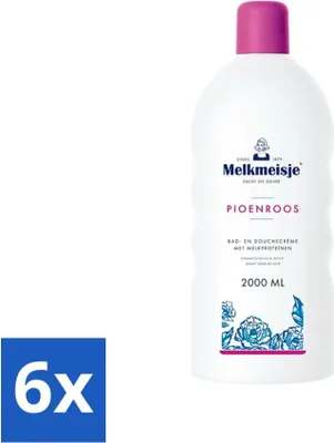 Produktbild von Milkmaid Bade- und Duschcreme Pfingstrose 2000 ml - Vorteilspack - 6 Stücke