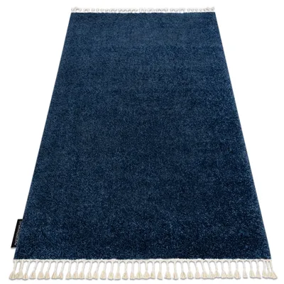Zdjęcie produktu dla Dywan BERBER 9000 granatowy Frędzle berberyjski marokański shaggy niebieski 180x270 cm