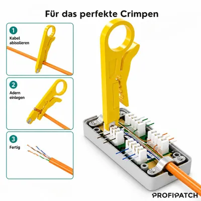 Produktbild von ProfiPatch LSA Anlegewerkzeug Auflegewerkzeug für Netzwerkdose Patchpanel Keystones LAN ISDN, KI-generiertes Bild