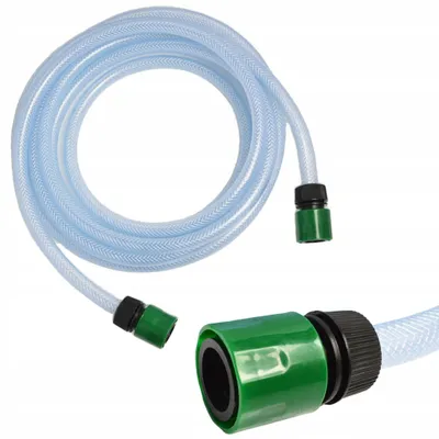 Obrázek produktu pro InletHose 5 m 1/2" – Sací hadice pro tlakové čističe | Průhledné PVC | 21 bar | 2 rychlospojky