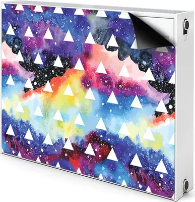 Produktbild von Magnet Radiator Magnet Mat Heizkörperverkleidung Heizkörper-Abdeckung Heizung 100x60 cm  - Kosmische, dreiecke