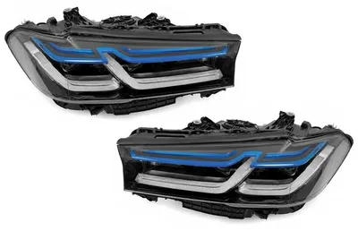 Productafbeelding van LED-koplampen voor de BMW 5-serie G30 (limousine) en G31 (touring), vanaf 2020, met LCI-design.