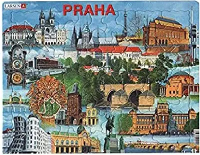 Produktbild von Larsen KH12 Rahmenpuzzle "Prag mit Sehenswürdigkeiten" 66 Teile