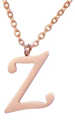Produktbild von Morella Damen Halskette mit Buchstabe Z Anhänger Edelstahl roségold in Schmuckbeutel