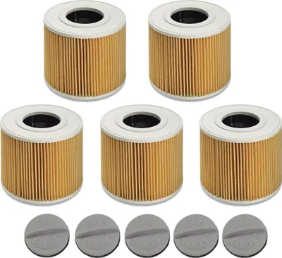 Produktbild von 5x Trade-Shop Patronen-Filter inkl. Verschlussschraube für Kärcher NT 27/1 ME 1.428-101.0 NT 27/1 ME Professional 1.428-106.0