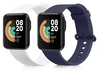Produktbild von kwmobile 2x Uhrenarmband für Xiaomi Mi Watch Lite / Redmi Watch Armband - Fitnesstracker Band Set aus TPU Silikon - Ersatzarmband Smartwatch -