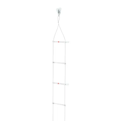 Zdjęcie produktu dla Drabina ewakuacyjna Drabina ratownicza 15 m Drabina pożarnicza srebrna maks. 200 kg srebrna