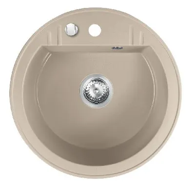 Zdjęcie produktu dla Zlewozmywaki Novaservis - Zlewozmywak granitowy, średnica 510 mm, piaskowy DRGM1/51SA