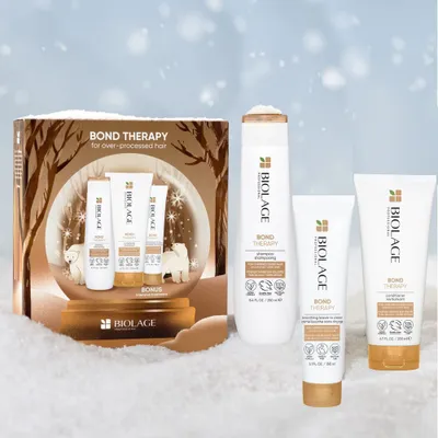 Produktbild von Biolage Bond Therapy XMAS Coffret - Shampoo 250 ml + Conditioner 200 ml + Leave-In Cream 150 ml