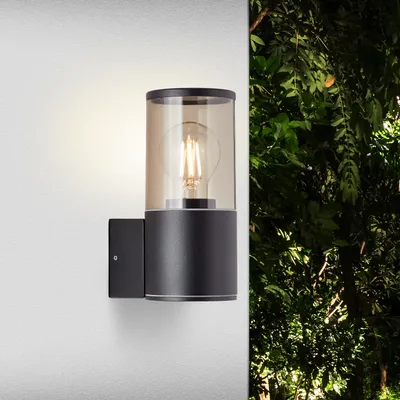 Produktbild von BRILLIANT Außenwandleuchte  Sergioro | dekorative Outdoorleuchte | anthrazit | 1x E27 max. 20 W | IP44