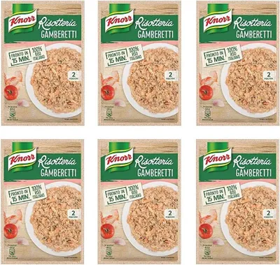 Produktbild von 6x Knorr Risotto Gamberetti Reis Garnelen 175g 100% italienisch Fertiggerichte