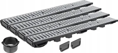 Produktbild von LINEARE ENTWÄSSERUNG H55 VERZINKT Rost bis 1,5 Tonnen A15 SET 4m AQUER