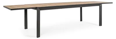 Produktbild von Ausziehbarer Aluminiumtisch 100x220-340 Bizzotto Belmar - Schwarz