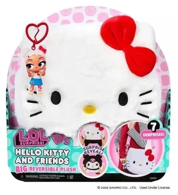 Produktbild von L.O.L. Surprise! L.O.L. Surprise Loves Hello Kitty & Friends BIG Reversible Plush, Spieltiere, 4 Jahr(e)