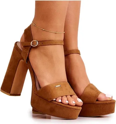 Produktbild von Wildleder Stiletto Sandalen Big Star JJ274530 Braun 39