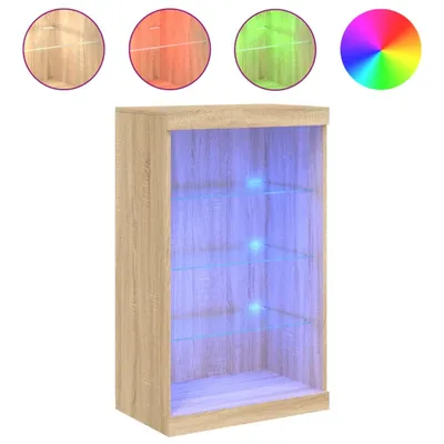 Produktbild von Sideboard mit LED-Leuchten Sonoma-Eiche 60,5x37x100 cm