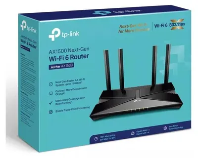 Image de TP-LINK Routeur sans fil TP-Link Archer AX1500 Gigabit Ethernet Dual-band (2.4 GHz / 5 GHz) Noir