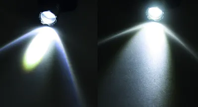 Image de ChiliTec Lampe frontale à LED avec LED 1W focalisable, piles incluses