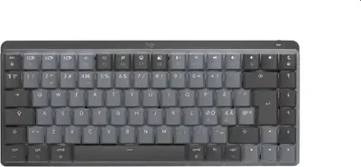 Produktbild von Logitech Master MX Mechanical Mini for Mac, Kabellos, RF Wireless + Bluetooth, Mechanischer Switch, QWERTY, LED, Grau
